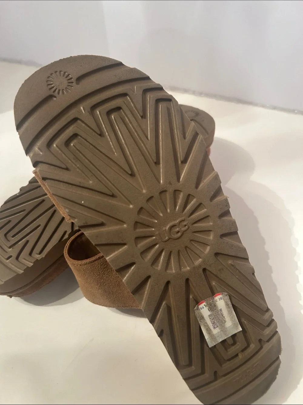 UGG Chestnut Suede Double-Strap Slide